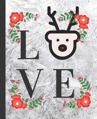 Cover of Cute Christmas love Reindeer School Composition Notebook