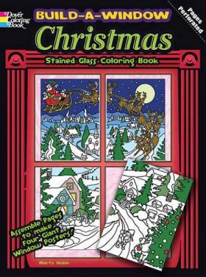 Book cover for Build a Window Stained Glass Coloring Book Christmas