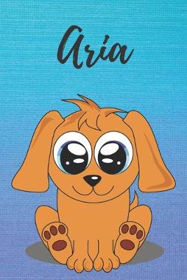 Book cover for Aria dog coloring book / notebook / journal / diary