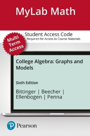 Cover of Mylab Math with Pearson Etext -- Access Card -- For College Algebra