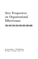 Book cover for New Perspectives in Organizational Effectiveness