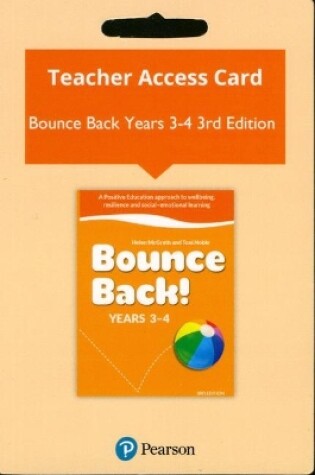 Cover of Bounce Back! Years 3-4 eBook (Access Card)