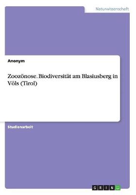 Book cover for Zoozönose. Biodiversität am Blasiusberg in Völs (Tirol)