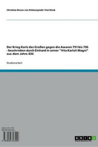 Cover of Der Krieg Karls Des Grossen Gegen Die Awaren 791 Bis 796