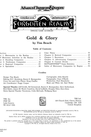 Cover of Gold and Glory #