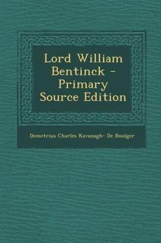 Cover of Lord William Bentinck