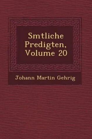 Cover of S Mtliche Predigten, Volume 20