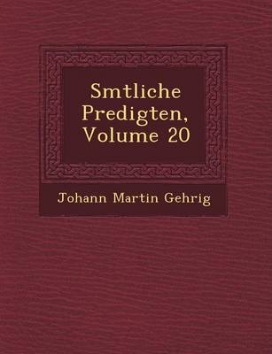 Book cover for S Mtliche Predigten, Volume 20