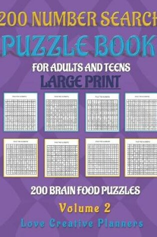 Cover of 200 NUMBER SEARCH PUZZLE BOOK-Volume 2