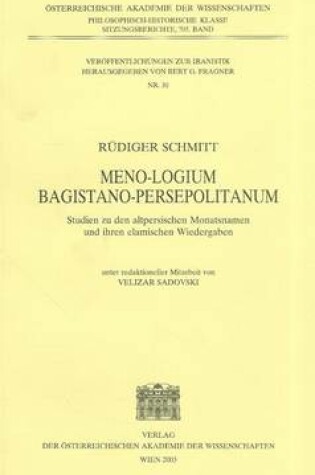 Cover of Meno-Logium Bagistano Persepolitanum