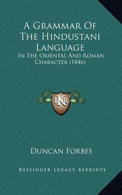 Book cover for A Grammar of the Hindustani Language