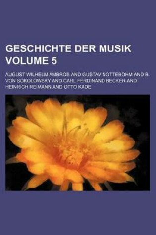 Cover of Geschichte Der Musik Volume 5