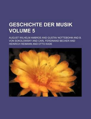 Book cover for Geschichte Der Musik Volume 5