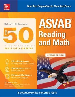 Book cover for McGraw-Hill Education Top 50 Skills for a Top Score: ASVAB Reading and Math, Second Edition