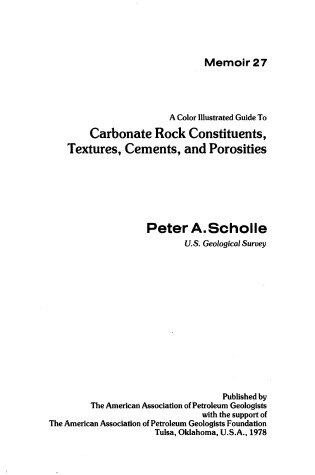 Cover of Color Illustrated Guide to Carbonate Rock Constituents, Textures, Cements