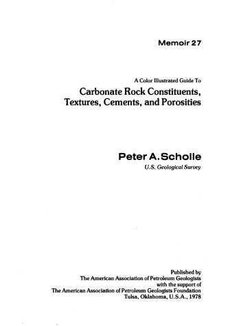 Book cover for Color Illustrated Guide to Carbonate Rock Constituents, Textures, Cements