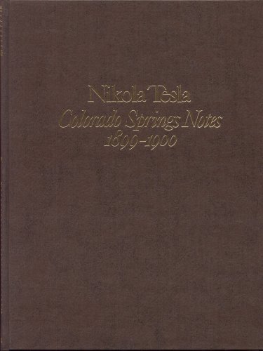 Book cover for Colorado Spring Notes, 1899-1900