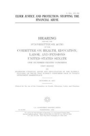 Cover of Elder justice and protection