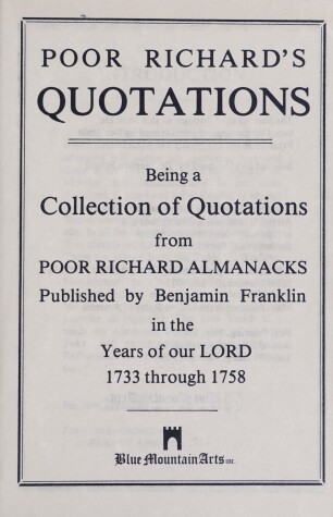 Book cover for The Poor Richard's Quotations