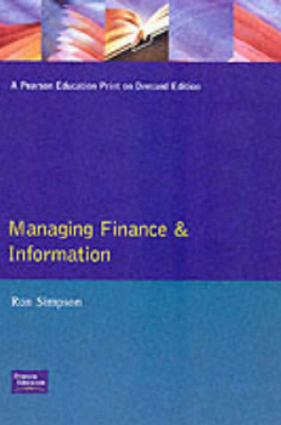 Cover of Managing Finance And Information HNC/D