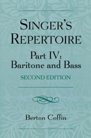 Cover of The Singer's Repertoire, Part IV