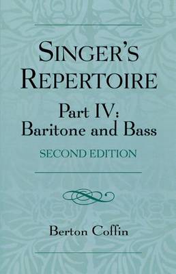 Book cover for The Singer's Repertoire, Part IV