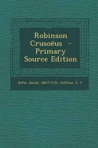 Cover of Robinson Crusoeus