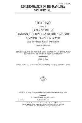 Book cover for Reauthorization of the Iran-Libya Sanctions Act