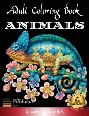 Book cover for Adult Coloring Book Animals