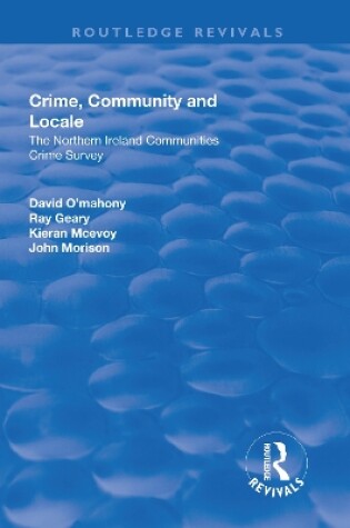 Cover of Crime, Community and Locale