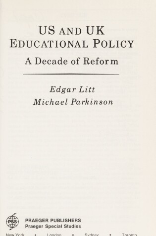 Cover of United States and United Kingdom Educational Policy