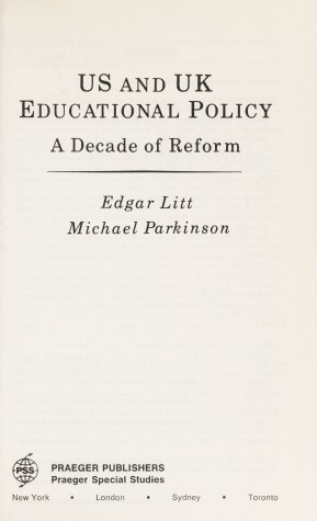 Book cover for United States and United Kingdom Educational Policy