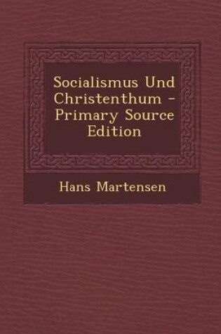 Cover of Socialismus Und Christenthum