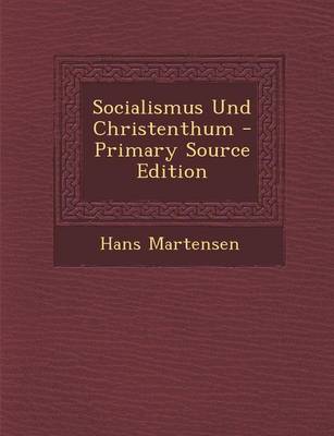 Book cover for Socialismus Und Christenthum