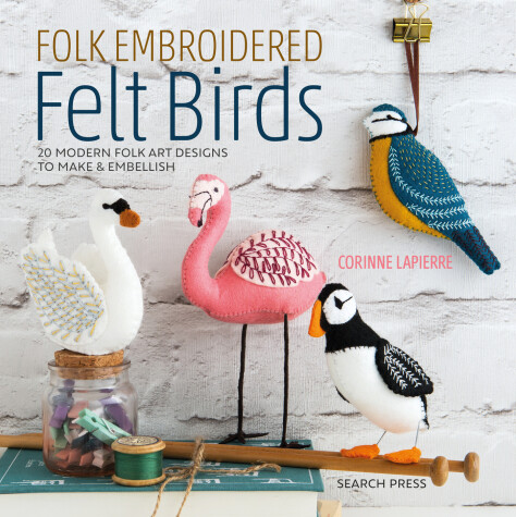 Book cover for Folk Embroidered Felt Birds