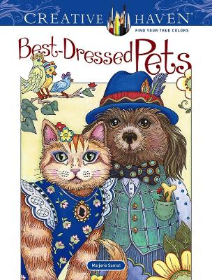Book cover for Creative Haven Best-Dressed Pets Coloring Book