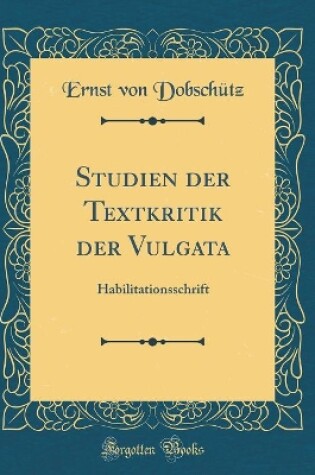 Cover of Studien Der Textkritik Der Vulgata