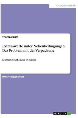 Cover of Extremwerte unter Nebenbedingungen. Das Problem mit der Verpackung