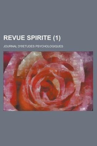 Cover of Revue Spirite; Journal D' Etudes Psychologiques (1)