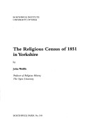 Cover of The Religious Census of 1851 in Yorkshire