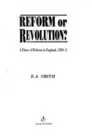 Cover of Reform or Revolution?