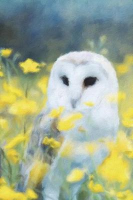 Book cover for Barn Owl And Yellow Flowers - Lined Notebook with Margins