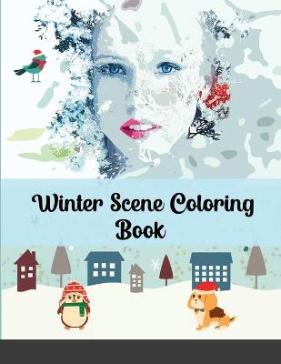 Book cover for Winter Scene Coloring Book