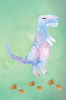 Book cover for Purple and Blue Dinosaur Notebook
