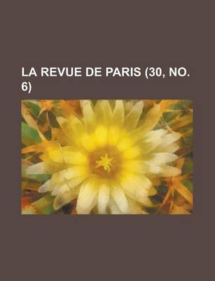 Book cover for La Revue de Paris