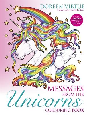 Book cover for Messages from the Unicorns Colouring Book