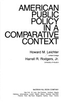 Book cover for American Public Policy in a Comparative Context