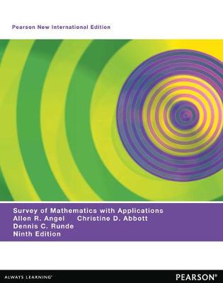 Book cover for A Survey of Mathematics with Applications Pearson New International Edition, plus MyMathLab without eText