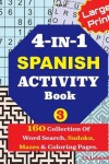 Book cover for 4-IN-1 SPANISH Activity Book; 3