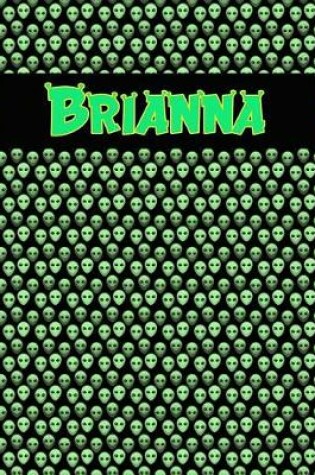 Cover of 120 Page Handwriting Practice Book with Green Alien Cover Brianna